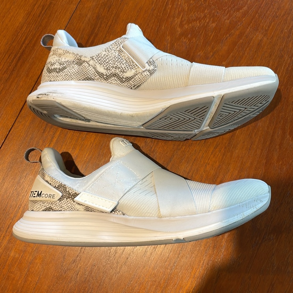 TIEM white Latus Do-It-All Trainer sneakers - Ivory Snake - size 9.5 - Picture 4 of 12